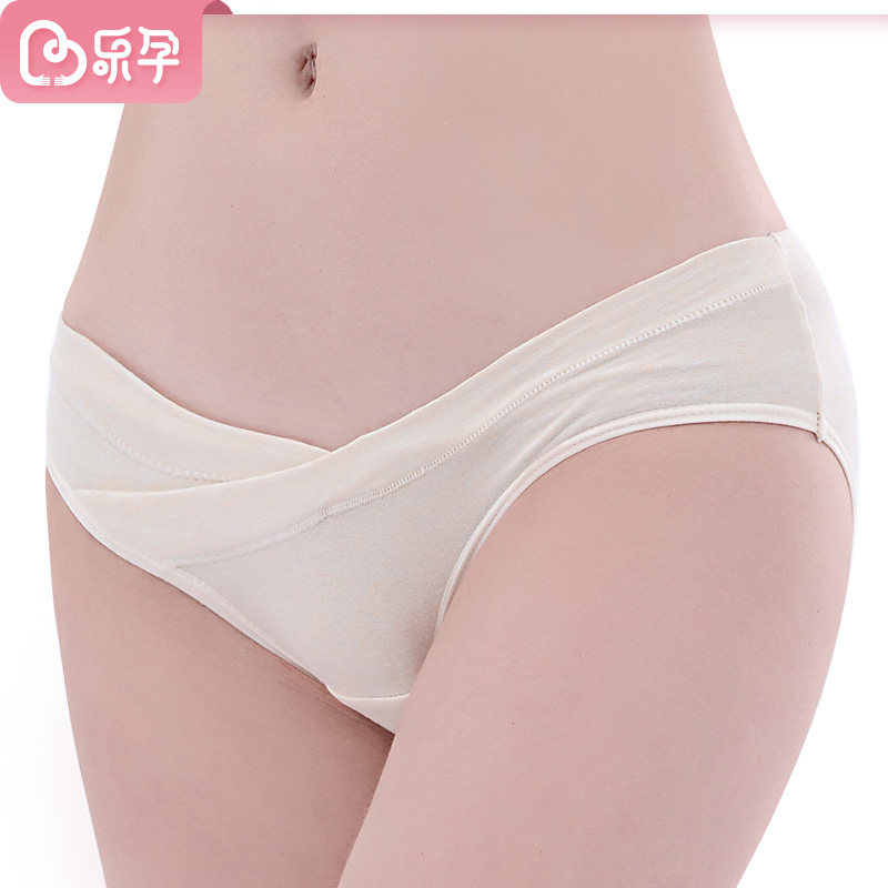 乐孕孕妇怀孕期托腹低腰无痕春短裤 乐孕内裤