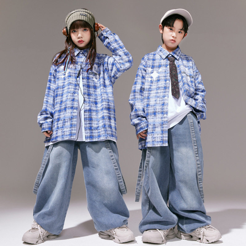 嘻哈童装潮牌街舞儿童潮服男童hiphop卫衣牛仔裤套装女童演出服秋,淘宝优惠券,粉丝福利购,淘宝优惠卷