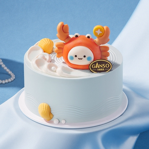 【星座系列】元祖巨有钳巨蟹座可爱鲜奶生日蛋糕下午茶同城配送