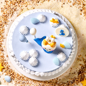 【星座系列】元祖抱抱摩羯星座鲜奶生日蛋糕下午茶全国同城配送