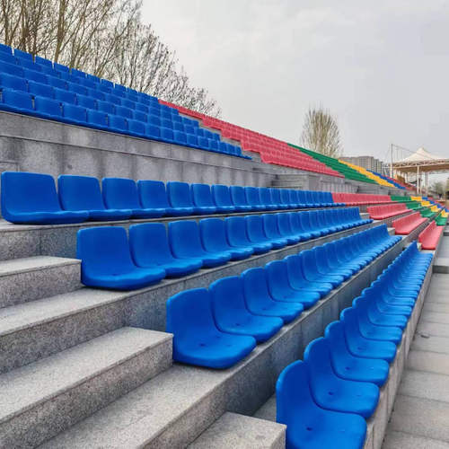看台座椅中空吹塑带靠背室外连排椅观众席三孔水泥体育场学校厂家 - 图2