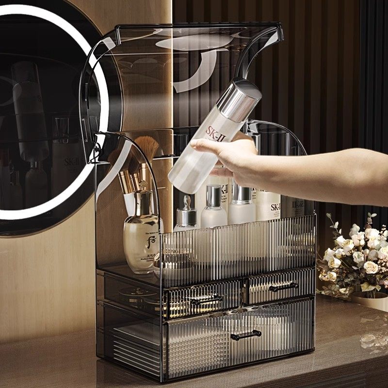 德国品质化妆品收纳盒防尘高级感梳妆台护肤品亚克力大容量置物架,淘宝优惠券,粉丝福利购,淘宝优惠卷