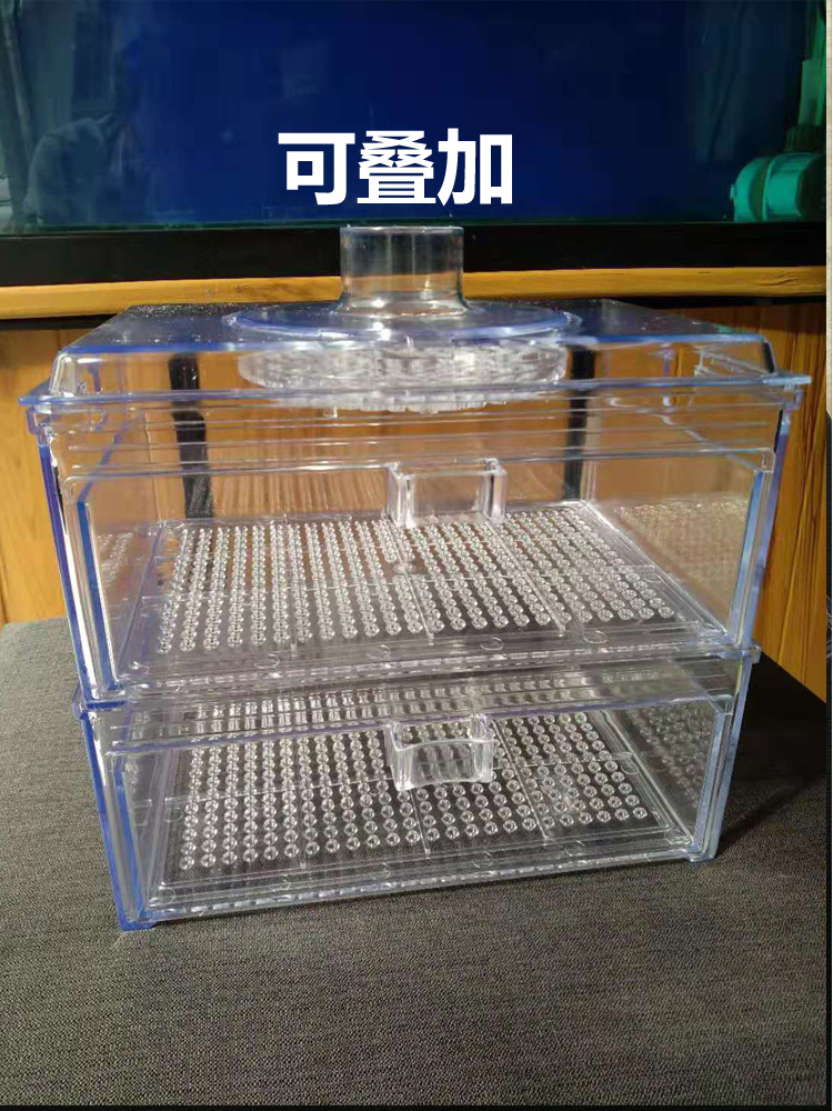 鱼缸干湿分离盒底滤滴流盒水族专用亚克力抽屉式防溢流过滤盒包邮