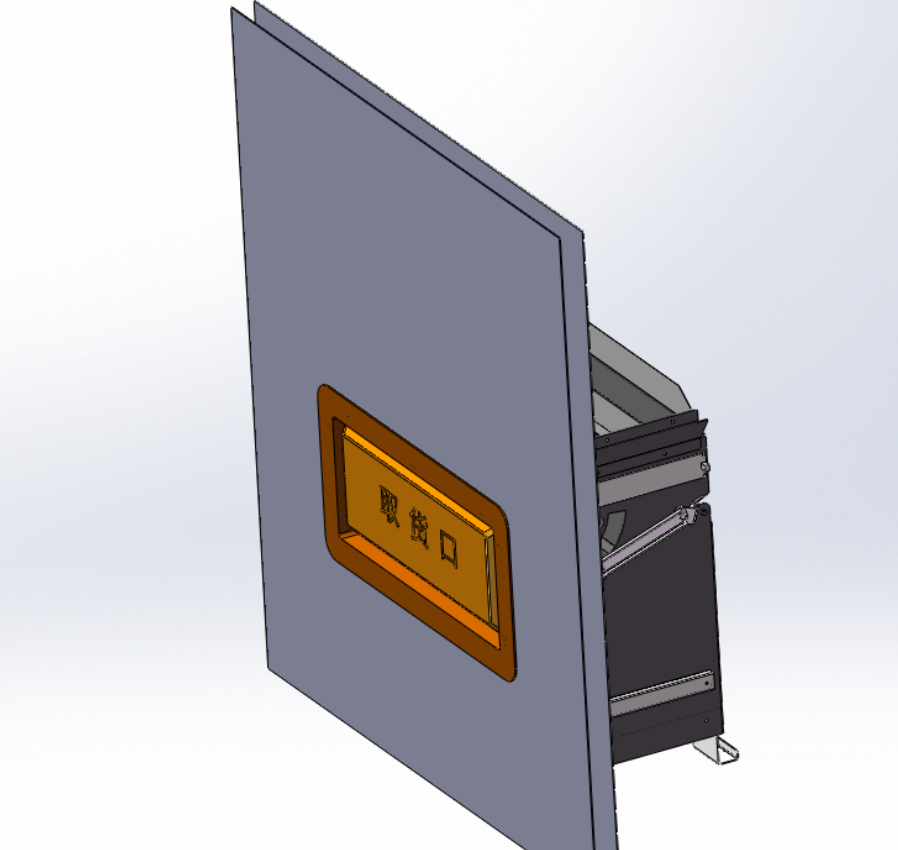 无人自动售货机取货口门取物口门塑料门饮料自动售货机配件-图2