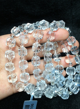 天然白水晶手链奶白晶