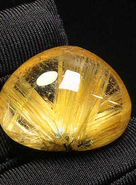 天然水晶钛晶戒面吊坠板钛水滴形