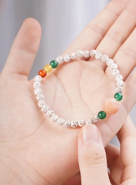 星月菩提手串.单圈粉莲花款 男女文玩首饰念珠手链