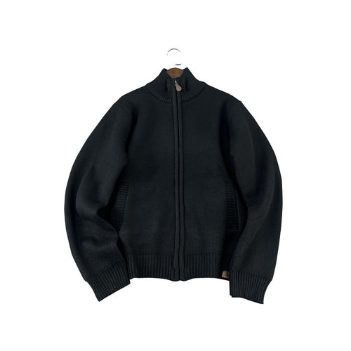 原 美国单 秋冬商务休闲开衫毛衣加绒加厚半高领针织衫拉链外套男 - 图3