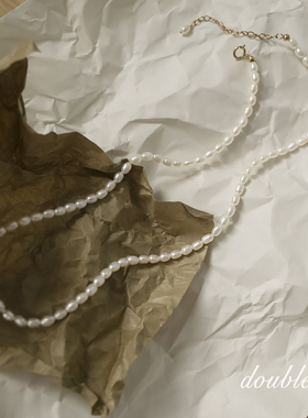 小众百搭天然珍珠项链锁骨链新款