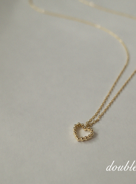 纯银轻奢镂空爱心新款小众锁骨链