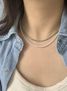 东陵玉颈链女小众设计项链