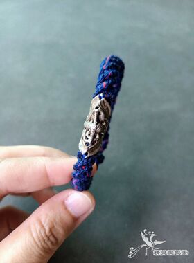 老银花片手工编织编绳手链