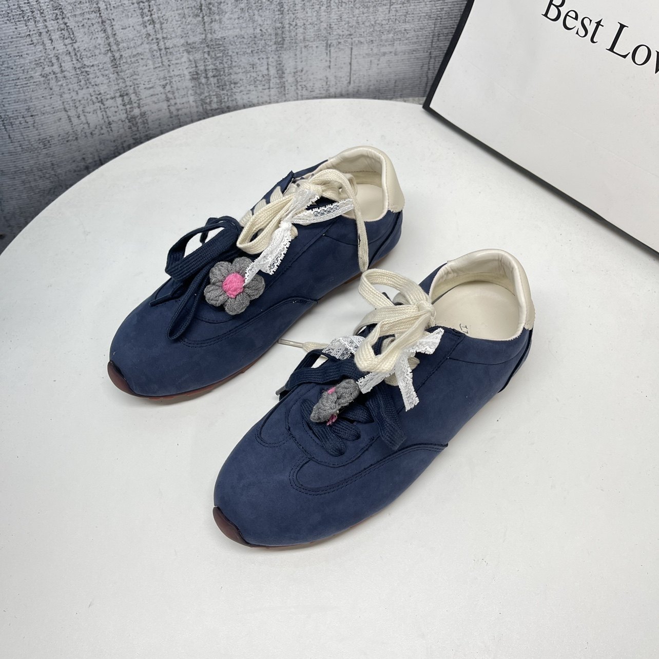 休闲鞋女系带舒适百搭球鞋2025秋季甜酷德训鞋复古运动鞋学院风,淘宝优惠券,粉丝福利购,淘宝优惠卷