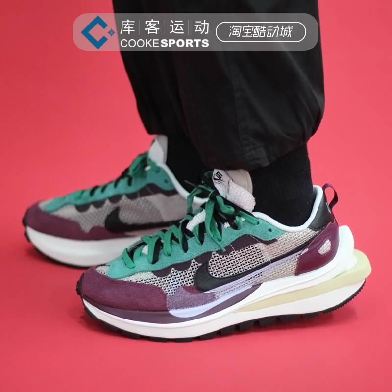 库客 Sacai X Nike VaporWaffle联名解构米白黑白跑鞋CV1363-001-图2