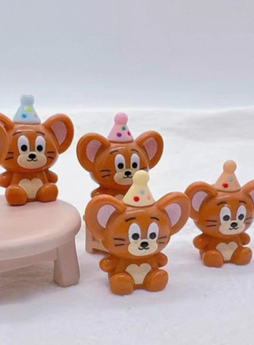 定制立体猫和老鼠平底锅仿真食玩微缩树脂配件材料摆件场景