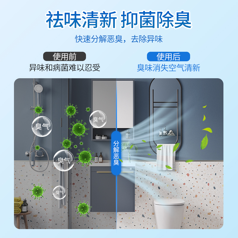 景旺下水道除臭剂厕所反味神器厨房去异味防臭卫生间管道地漏除味 - 图1