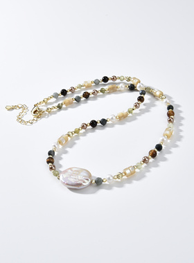 【付辛博邓佳鑫同款】Godsend由米巴洛克珍珠项链虎眼石锁骨链