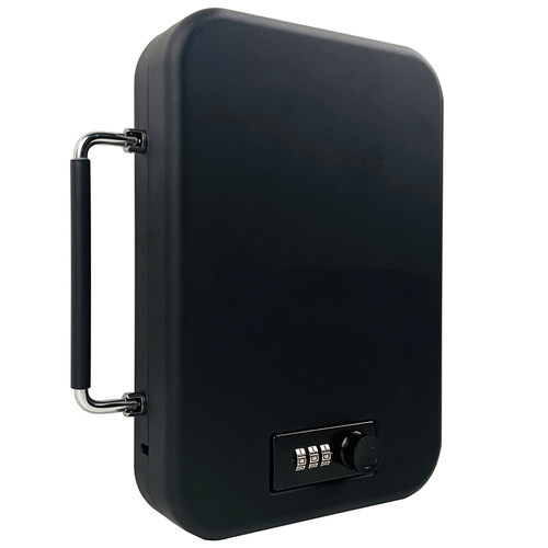 全钢车载密码保险箱便携式保管箱健身房随身收纳盒小型迷你带手提 - 图1