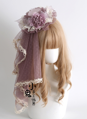 Lolita发饰发夹花丸蝴蝶结发带