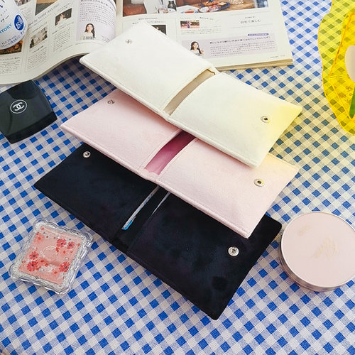 milkjoy蛋糕小熊卫生棉包方巾包随身收纳小包可爱少女心刺绣包包 - 图2
