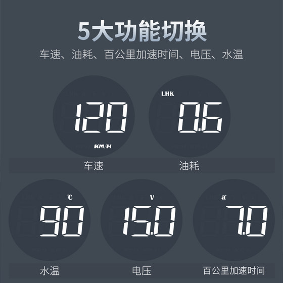 Car head-up display HUD car OBD meter speed fuel consumption water temperature multi-function high projector clear B1