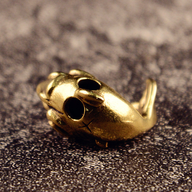 个性小鲨鱼黄铜刀坠EDC项链吊坠钥匙扣挂件DIY伞绳拉链配饰,淘宝优惠券,粉丝福利购,淘宝优惠卷