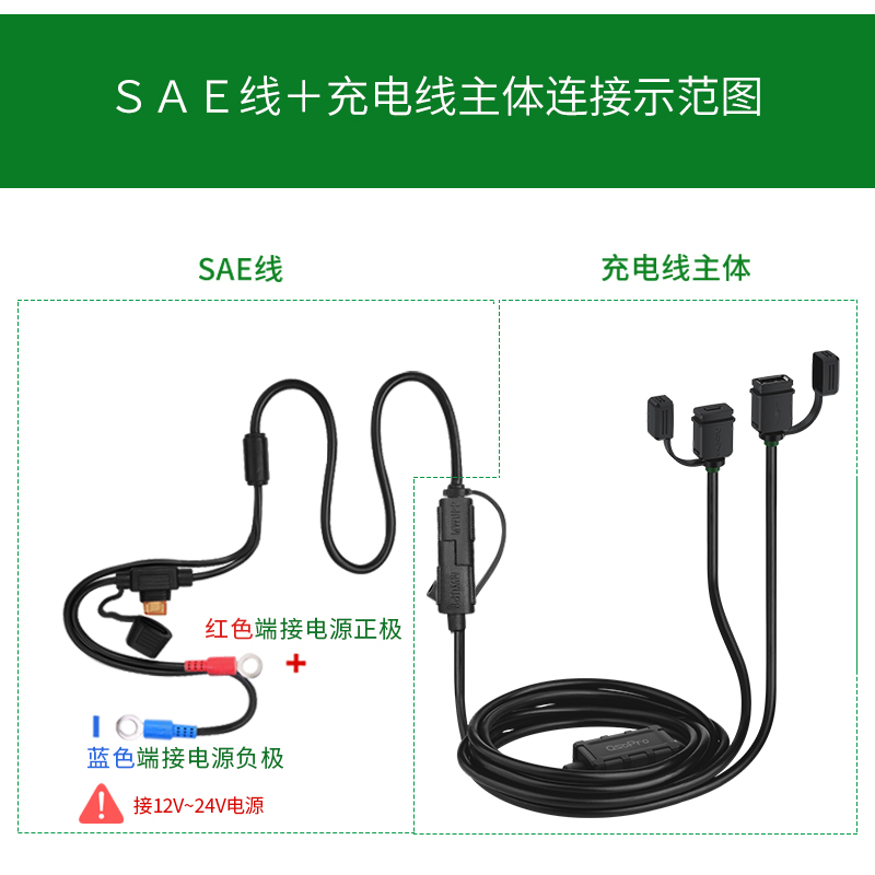 五匹MWUPP摩托车手机充电器type-C接口快充防水改装加装usb充电口 - 图1