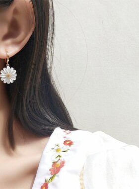 花朵太阳花春夏季耳饰