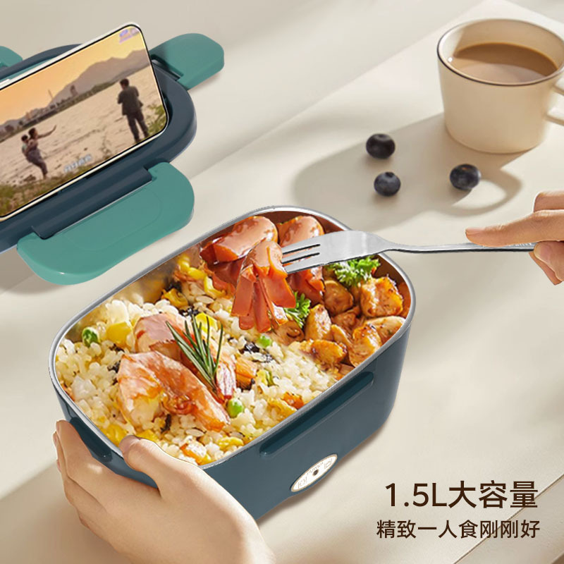 车载加热保温饭盒12v24v小微波炉插电车家两用电饭煲煮锅热饭神器 - 图0