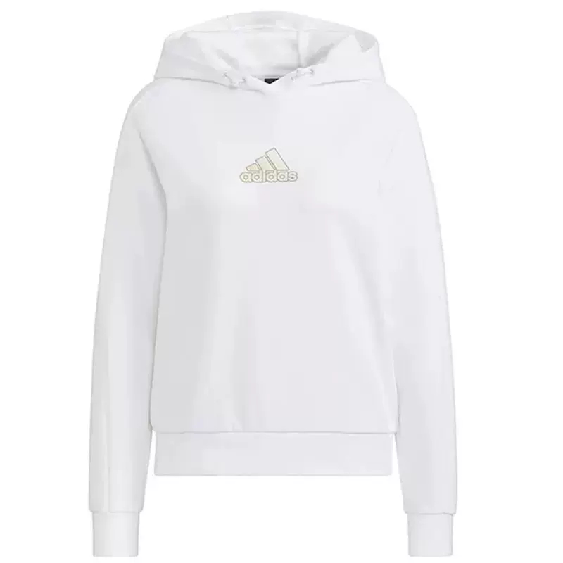 正品Adidas阿迪达斯女春秋卫衣连帽运动上衣休闲长袖套头衫HR2596 - 图3