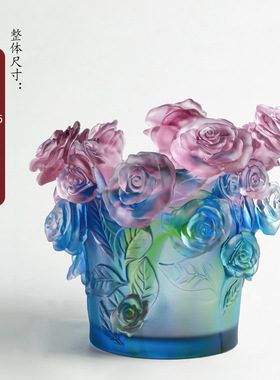琉璃花瓶玫瑰烛台蝴蝶兰创意礼品