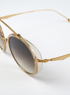 日本MATSUDA松田复古圆框墨镜