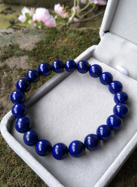 天然青金石散珠单圈手串