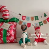 Рождественские украшения рождественские украшения фоновый макет фотография реквизита воздушный шар -флаг