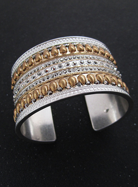 欧美日韩风饰品水钻复古夸张手镯