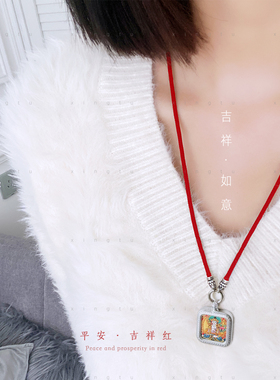 原创纯银细挂绳男女款项链