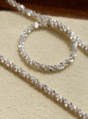 星图925银女闪满天星项链