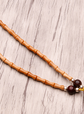 原创橄榄核玉牌蜜蜡挂件绳佛牌链