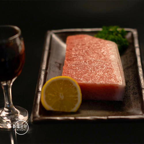 蓝旗金枪鱼大脂  大腹 鱼腩生鱼片250g 日料刺身活冻送山葵芥末酱 - 图1