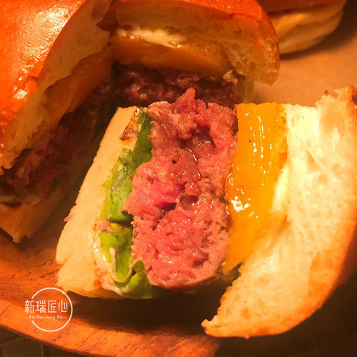 澳洲进口和牛 汉堡肉饼 牛肉饼100g*6西餐食材早餐汉堡纯肉无添加 - 图1