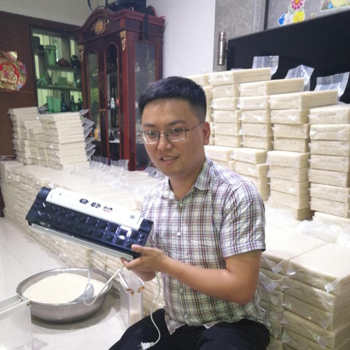 加厚米砖袋真空大米包装袋1斤2斤5斤杂粮压缩方砖袋透明尼龙袋子 - 图2
