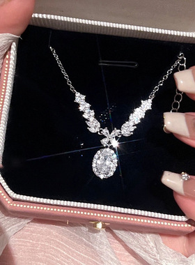 珍珠项链ins感百搭蝴蝶吊坠钛钢不掉色项链女夏饰品 义乌配饰