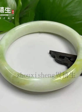 厂家天然玉石贵州翠蓝田玉汉白玉水墨丹青翡翠色镯子直播