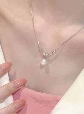 持恒S999足银祥云如意平安锁项链女复古轻奢小众气质百搭锁骨链潮