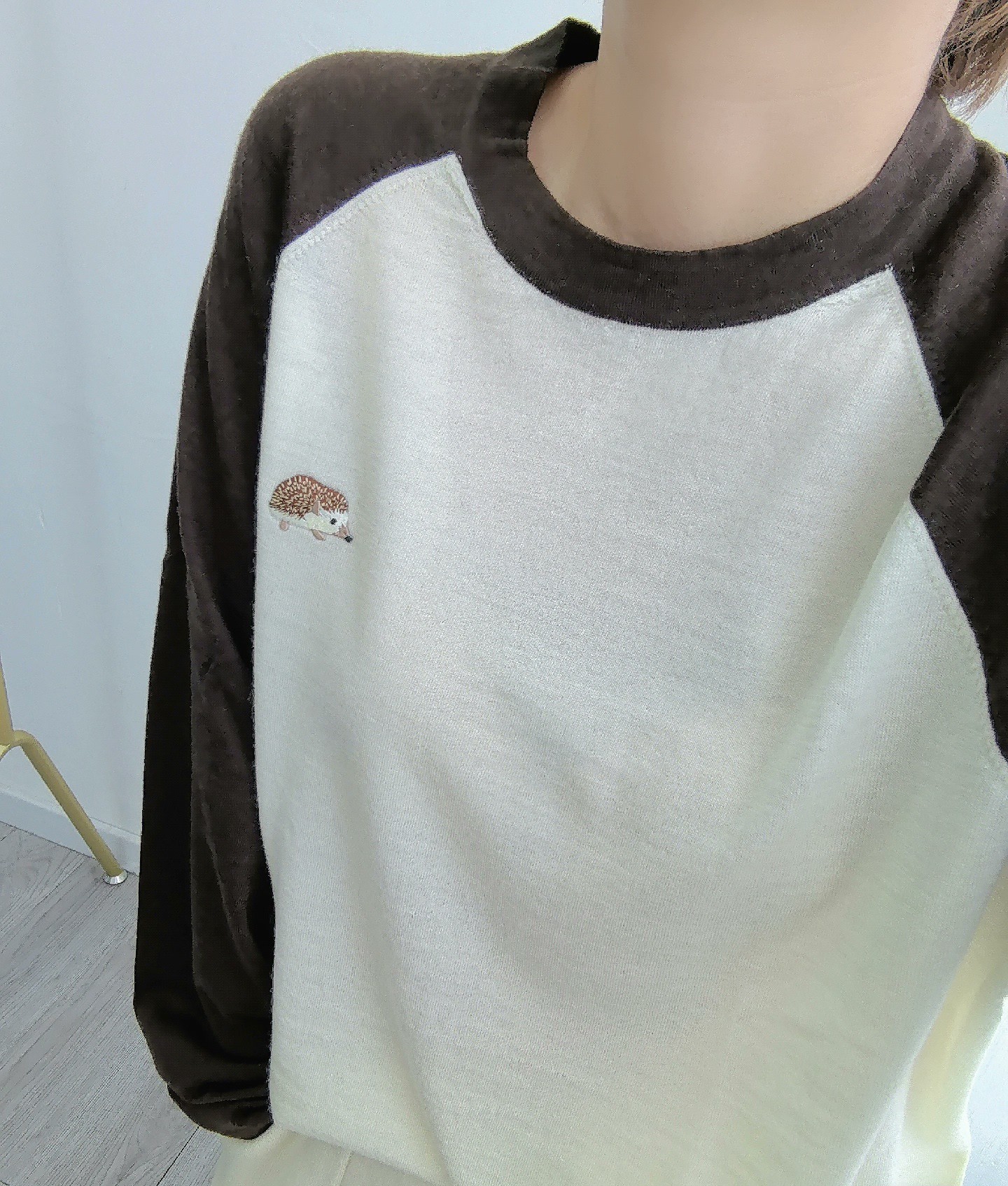 【鄂家系列】原纱!2023秋季新款羊毛羊绒小刺猬针织衫长袖打底衫 - 图0