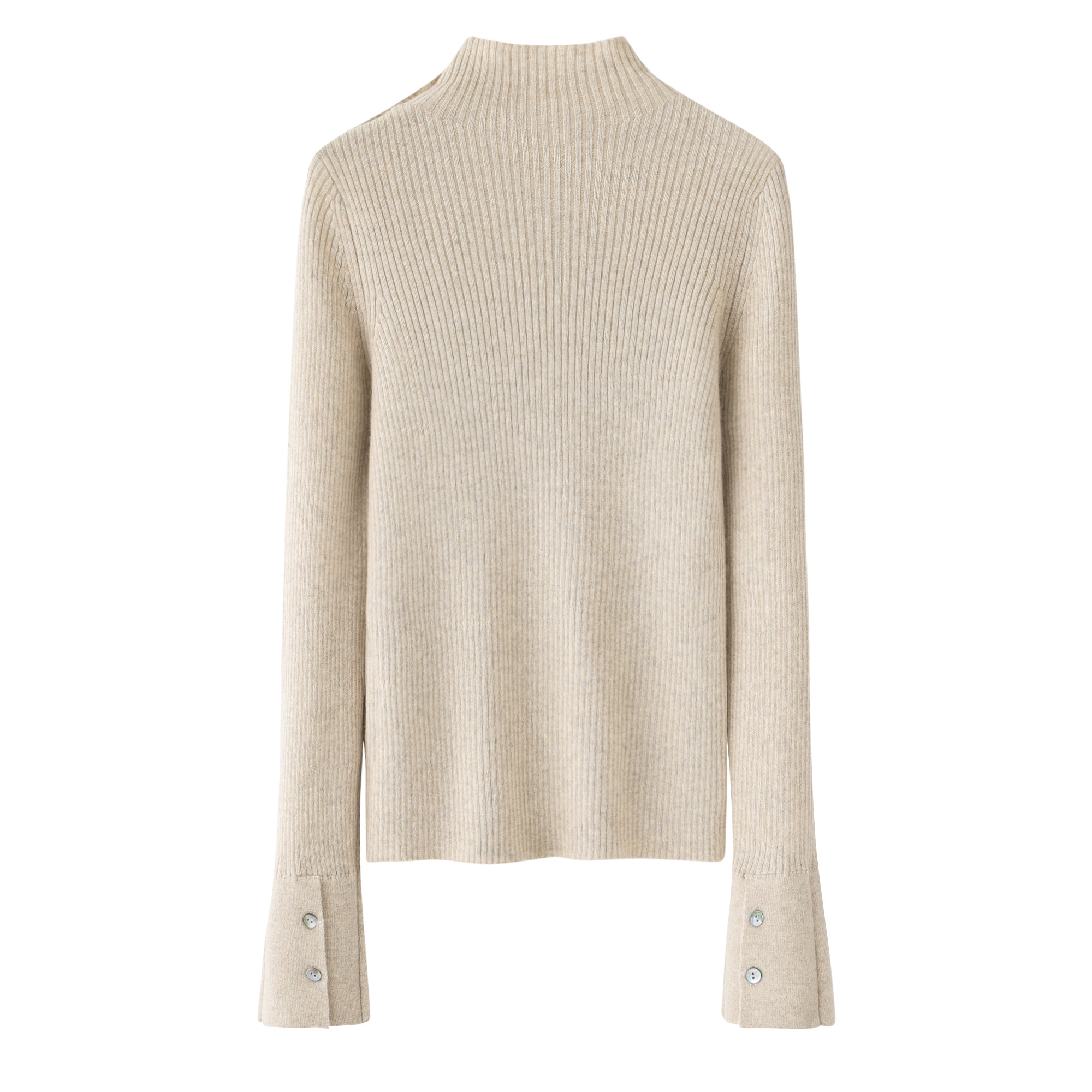 鄂市100%纯羊绒衫女抽条自带领半高领套衫毛衣针织打底衫,淘宝优惠券,粉丝福利购,淘宝优惠卷