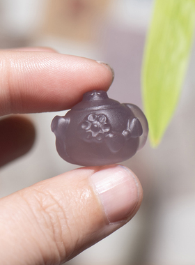 天然玛瑙帝王紫小号把把壶吊坠