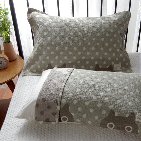 Пара марлевых наволочек из чистого хлопка с зашифрованным безопасным хлопком для взрослых пар, простой хлопковый чехол на подушку в стиле ins