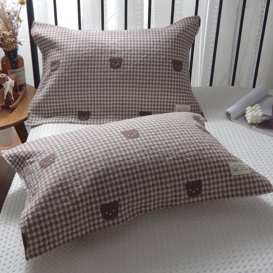 Пара марлевых наволочек из чистого хлопка с зашифрованным безопасным хлопком для взрослых пар, простой хлопковый чехол на подушку в стиле ins