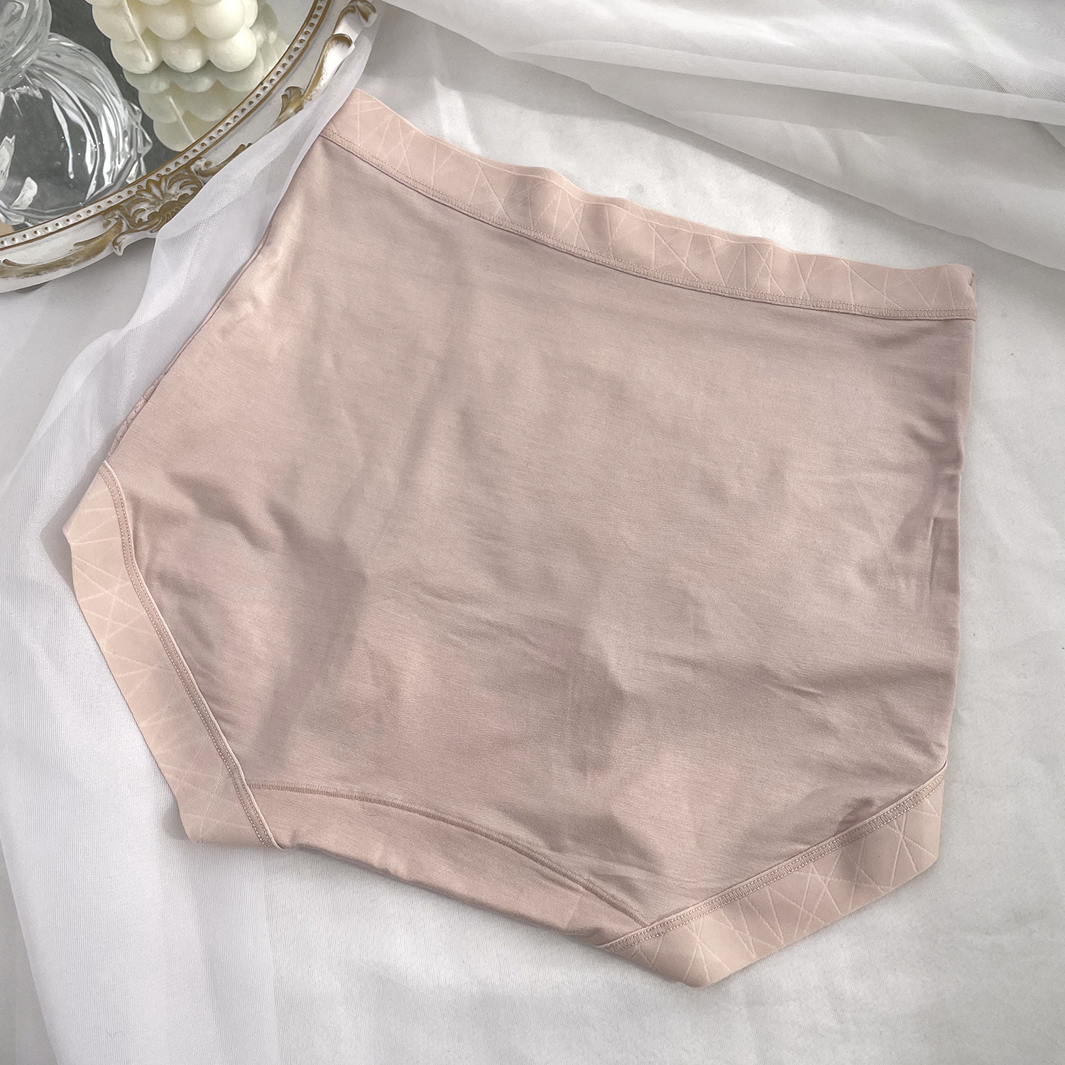 兰精莫代尔高腰交叉微收腹内裤女宽松大版舒适透气三角裤古妃2032,淘宝优惠券,粉丝福利购,淘宝优惠卷